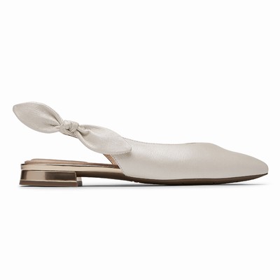 Flats Rockport Total Motion Zuly Bow Slingback Mulher Branco PT-75820